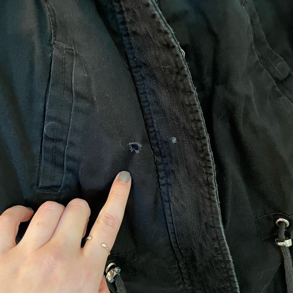 H&M Divided | Black Padded Parka Jacket with Hood | Size 8 - Picture 12 of 12